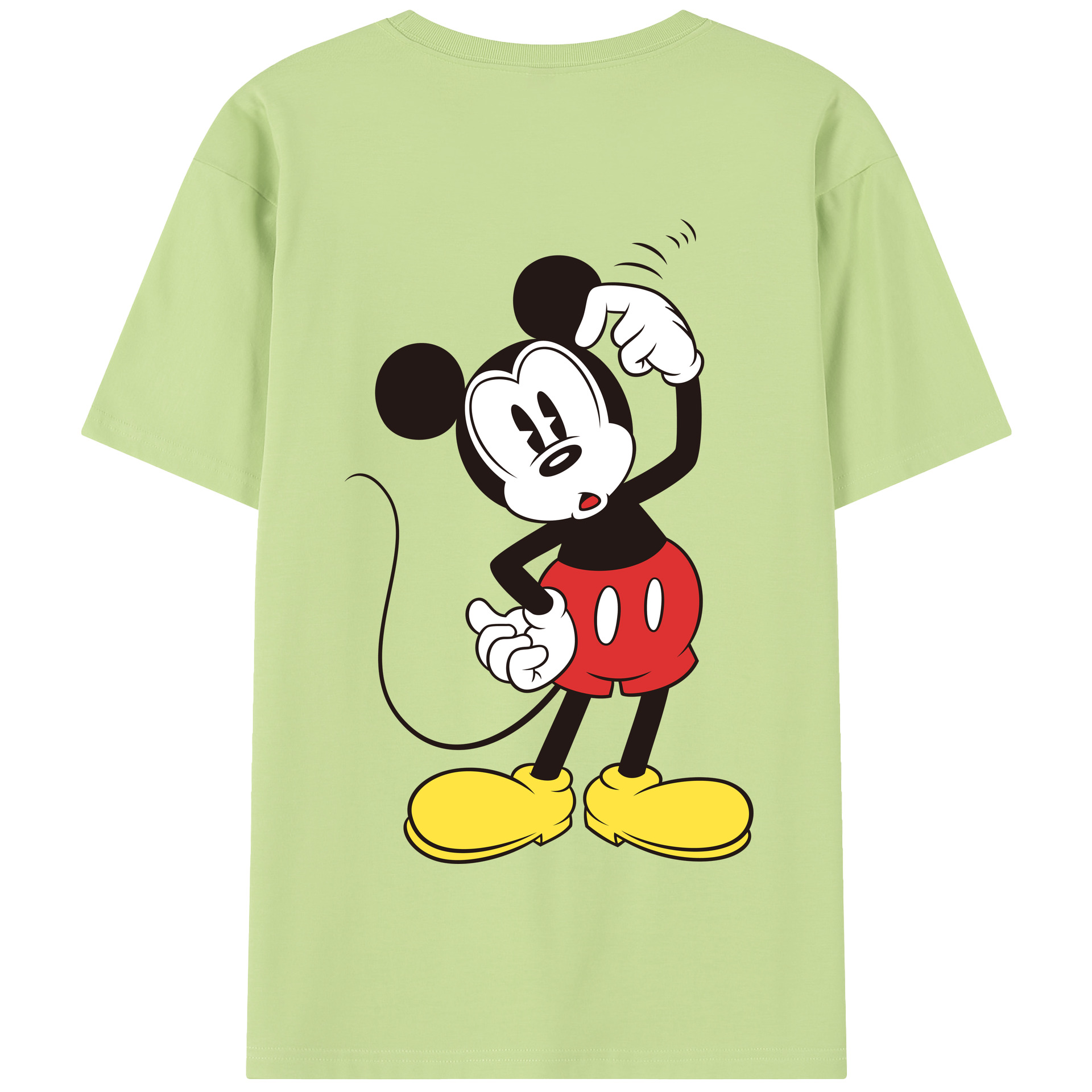 （画像用） ミッキーマウス Mickey Mouse 綿100％半袖Tシャツ（背面プリント）